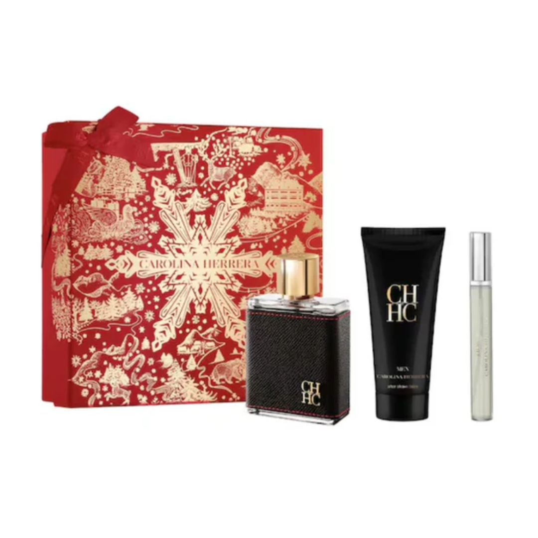 CAROLINA HERRERA CH MEN EDT 100ML+10ML+100ML BODY LOTION (H) SET