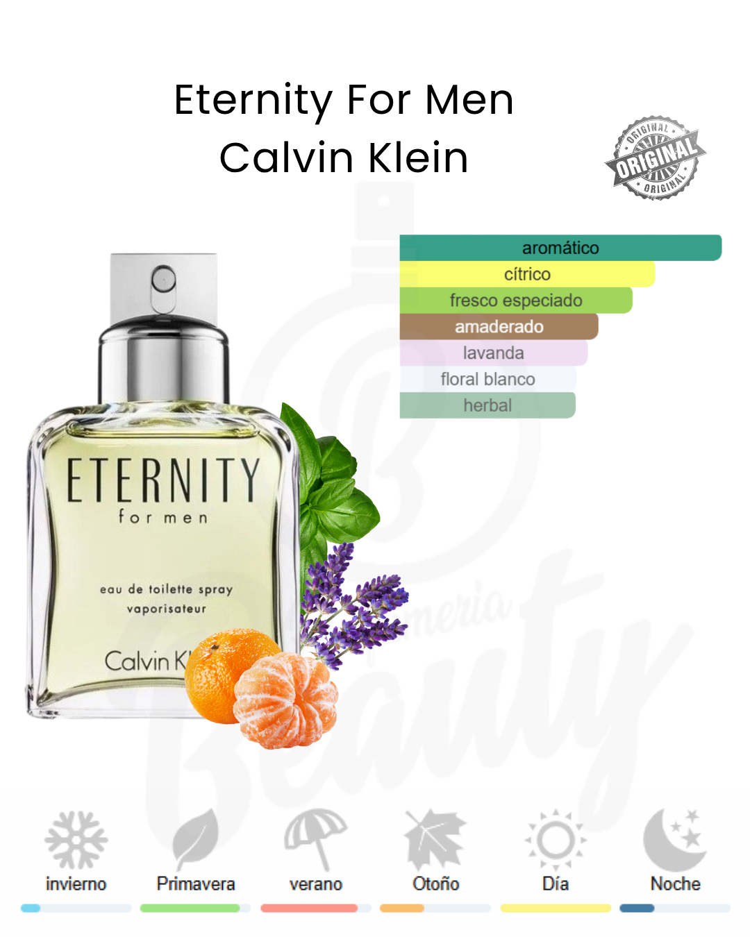 CALVIN KLEIN ETERNITY FOR MEN 100ML EDT (H)