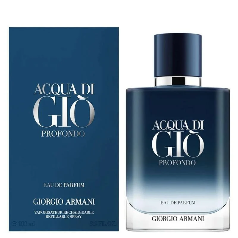 GIORGIO ARMANI ACQUA DI GIO PROFONDO 100ML EDP (RECARGABLE) (H)
