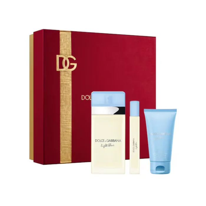 DOLCE & GABBANA LIGHT BLUE EDT 100ML+10ML+CREMA REFRESCANTE 50ML (M) SET