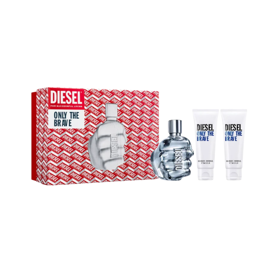 DIESEL ONLY THE BRAVE 125ML + GEL DE DUCHA 2x75ML EDT (H) SET