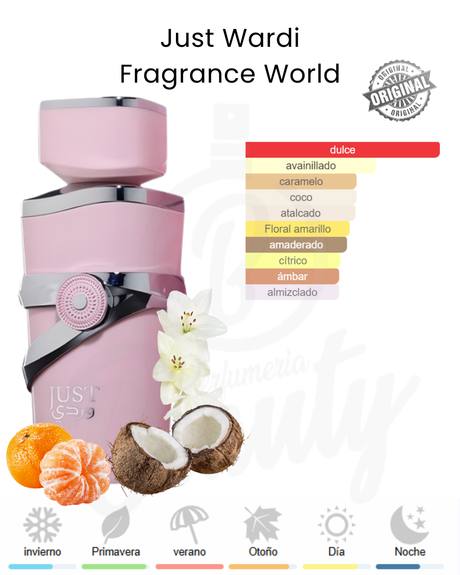 FRAGRANCE WORLD JUST WARDI 100ML EDP (ROSADO) (M)