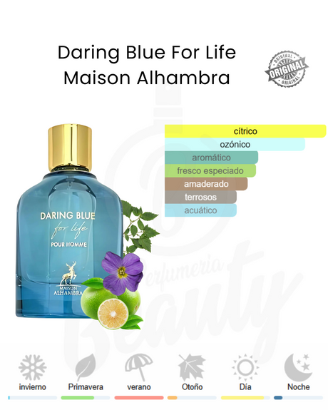 MAISON ALHAMBRA DARING BLUE FOR LIFE POUR HOMME 100ML EDP (H)